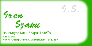 iren szapu business card